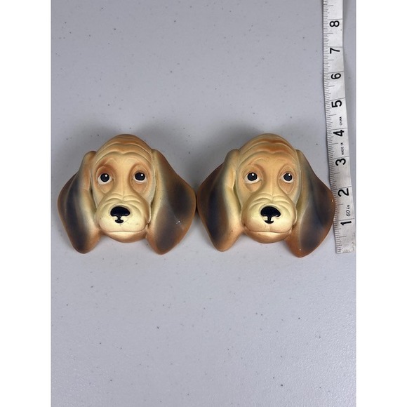 Miller Studio Inc 1961 Vintage Basset Hound Dog Head Wall Plaques Set of 2 - Picture 13 of 13